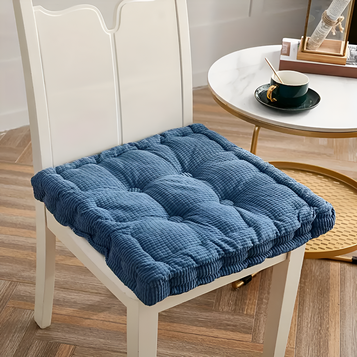 Stackable Corduroy Chair Cushions — product close-up