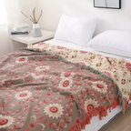 Retro Mandala Reversible Blanket — size and scale reference