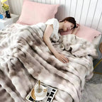 Ripple Tie-Dye Faux Fur Blanket — product detail view