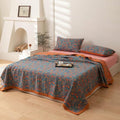 Rustic Floral Cotton Coverlet — main product photo