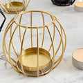 Wireframe Sleek Iron Candle Holder — alternate angle view