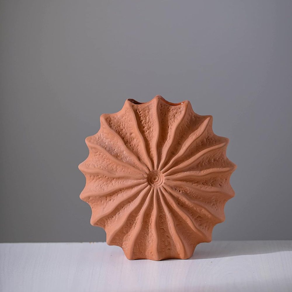 Coral Crest Ceramic Vase — lifestyle shot