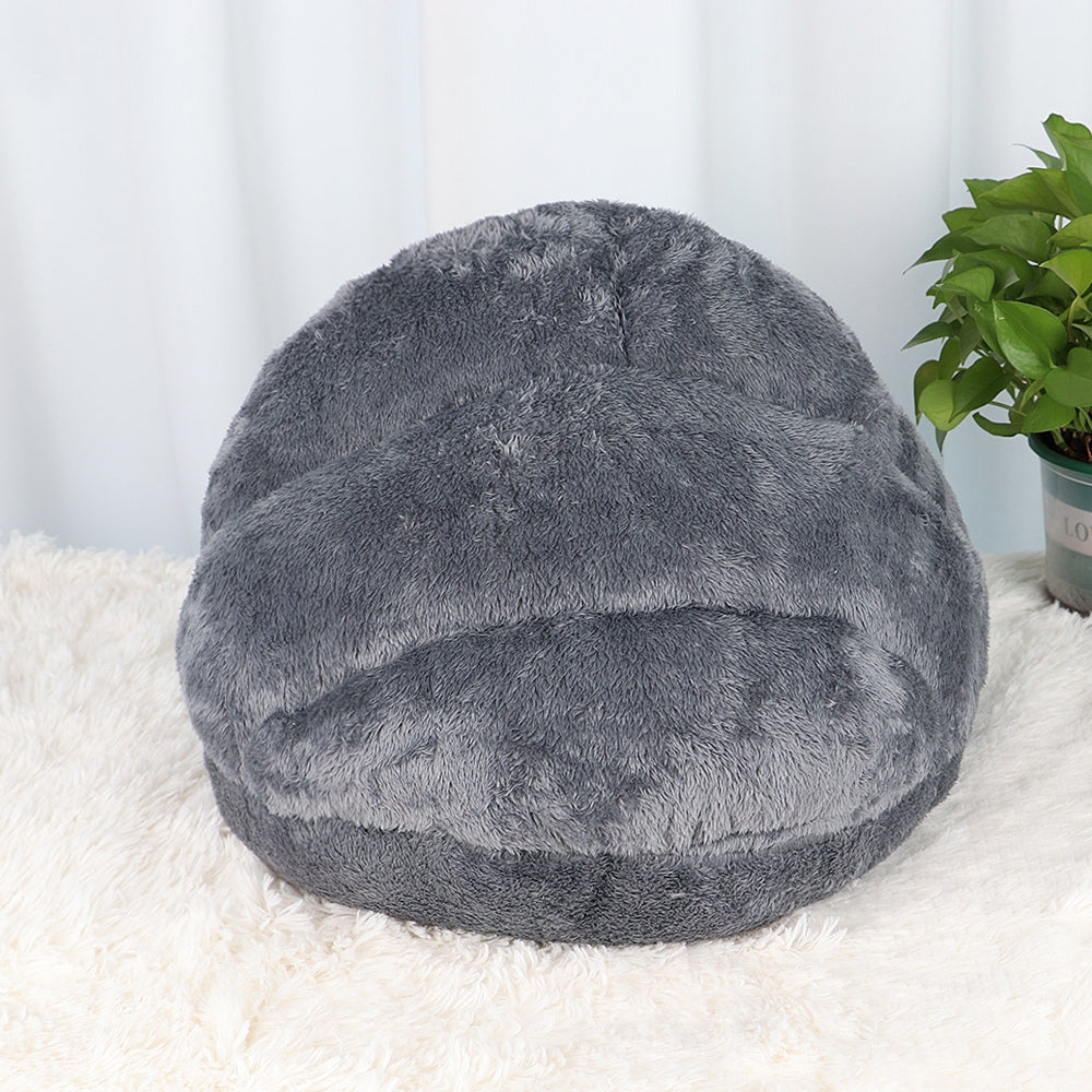 Polar-Fleece Pet Cave Bed — product detail view