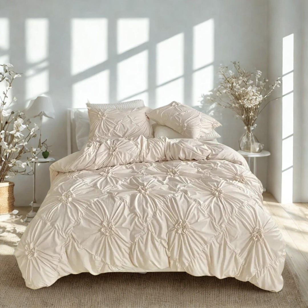 Ruffle Flower Quilt Cover Set — product detail view