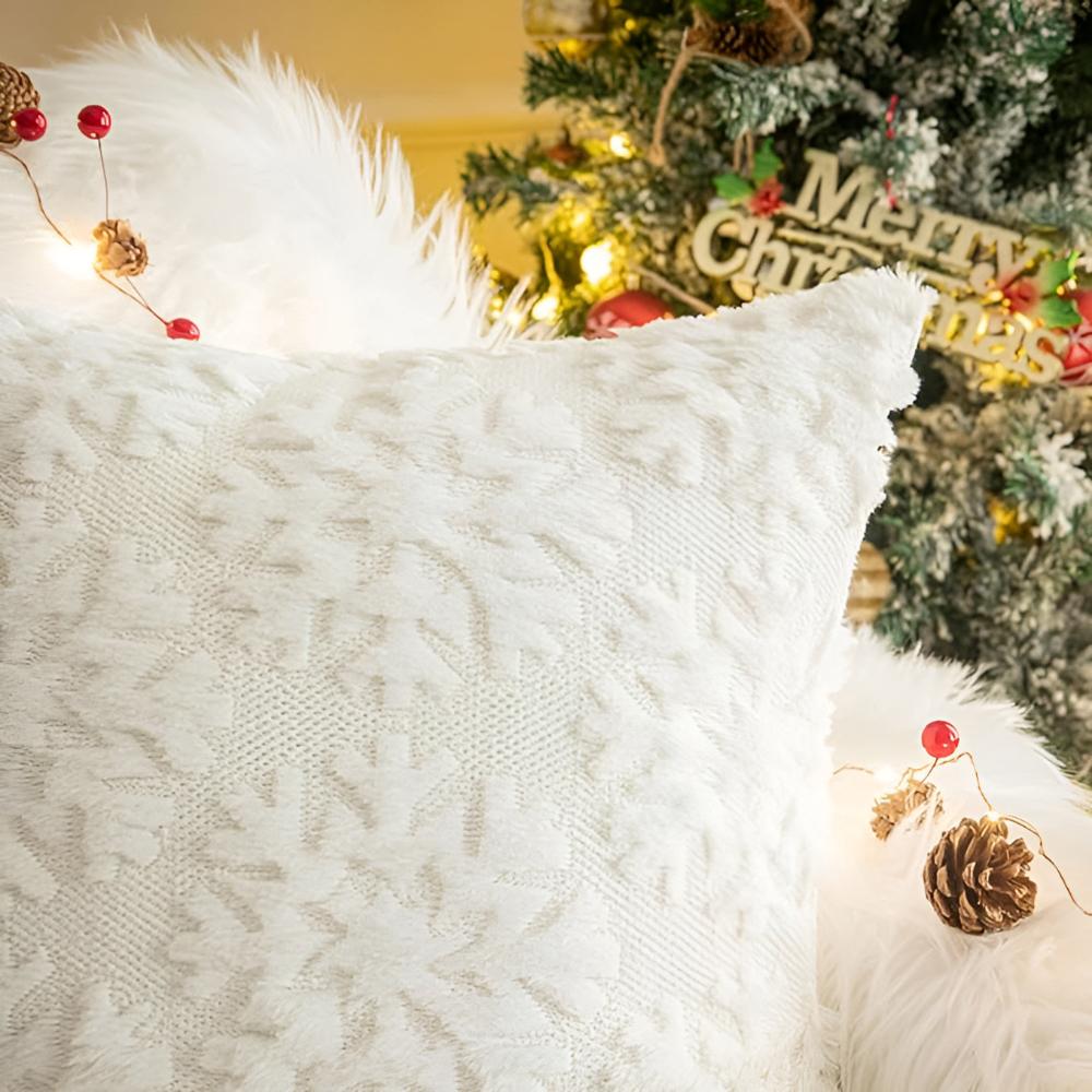 Snowflake Bliss Cushion Covers — product in use