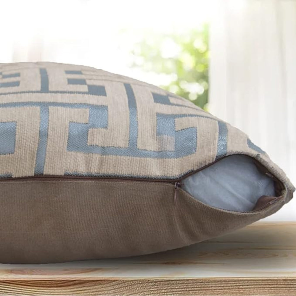 Timeless Maze Pattern Cushion Cover — product in use