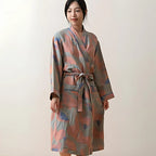 Eden Leaf Cotton Tie Bathrobe — main product photo