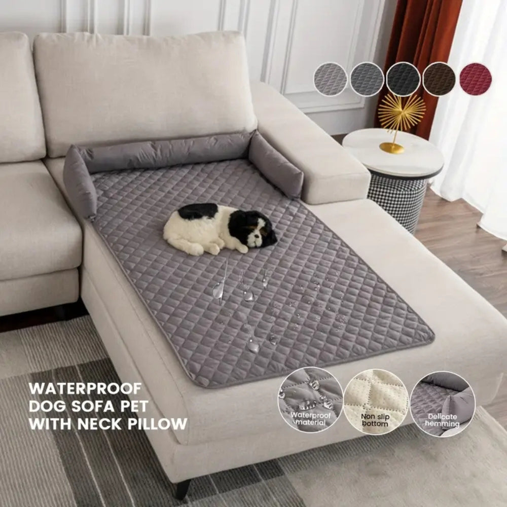 Bolstered Quilted Pet Sofa Protector — lifestyle shot