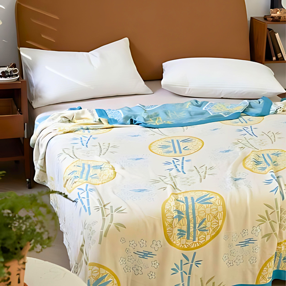 Bamboo Flower Soft Cooling Blanket — main product photo