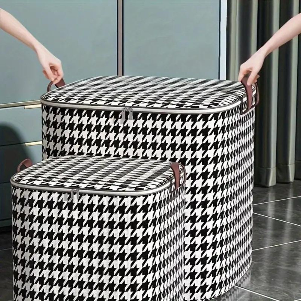 Houndstooth Collapsible Storage Box — product close-up