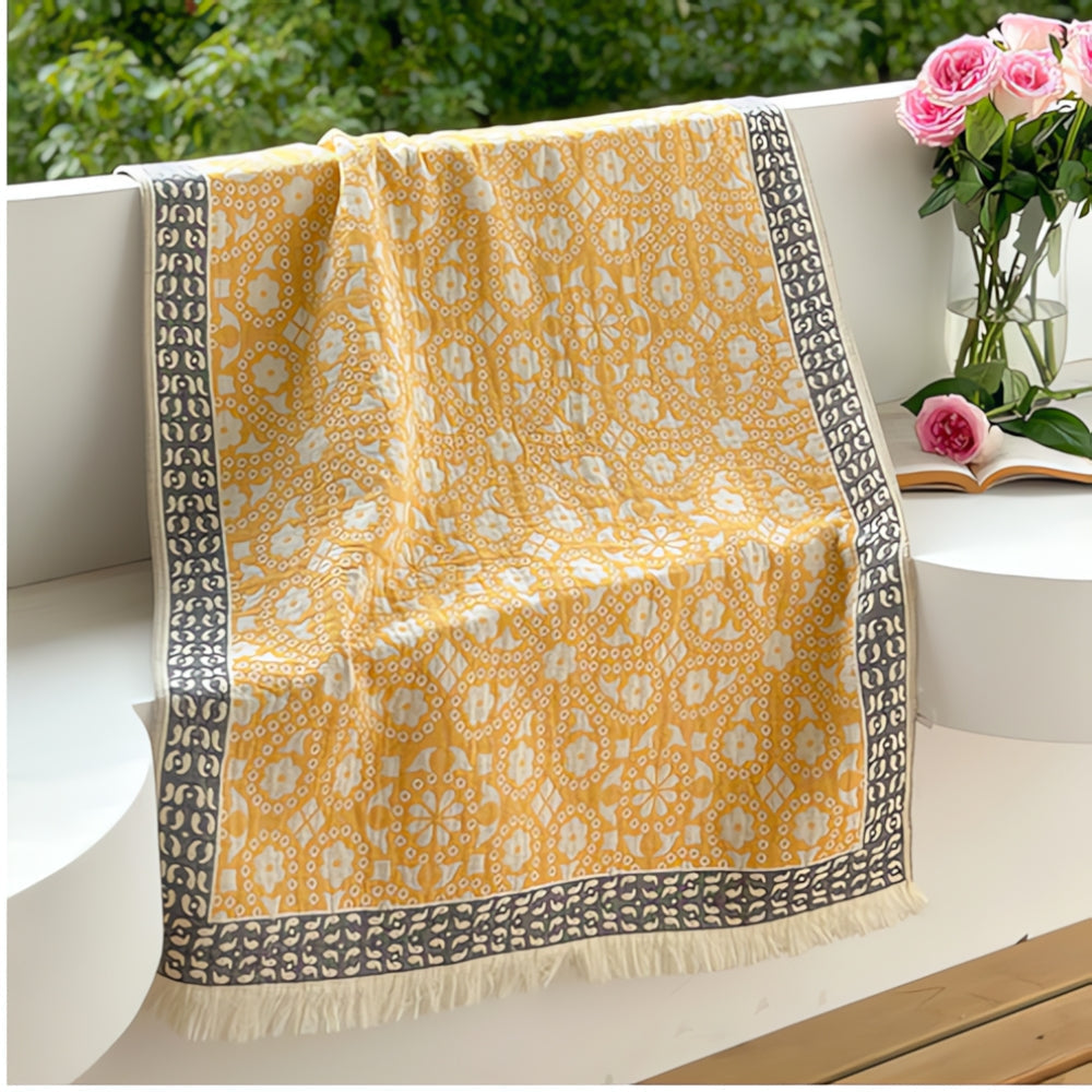Midnight Swirls Cotton Towel — product close-up
