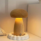 Wooden Mushroom Lamp — product feature detail