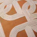 Modern Interlock Pattern Cushion Cover — product in use