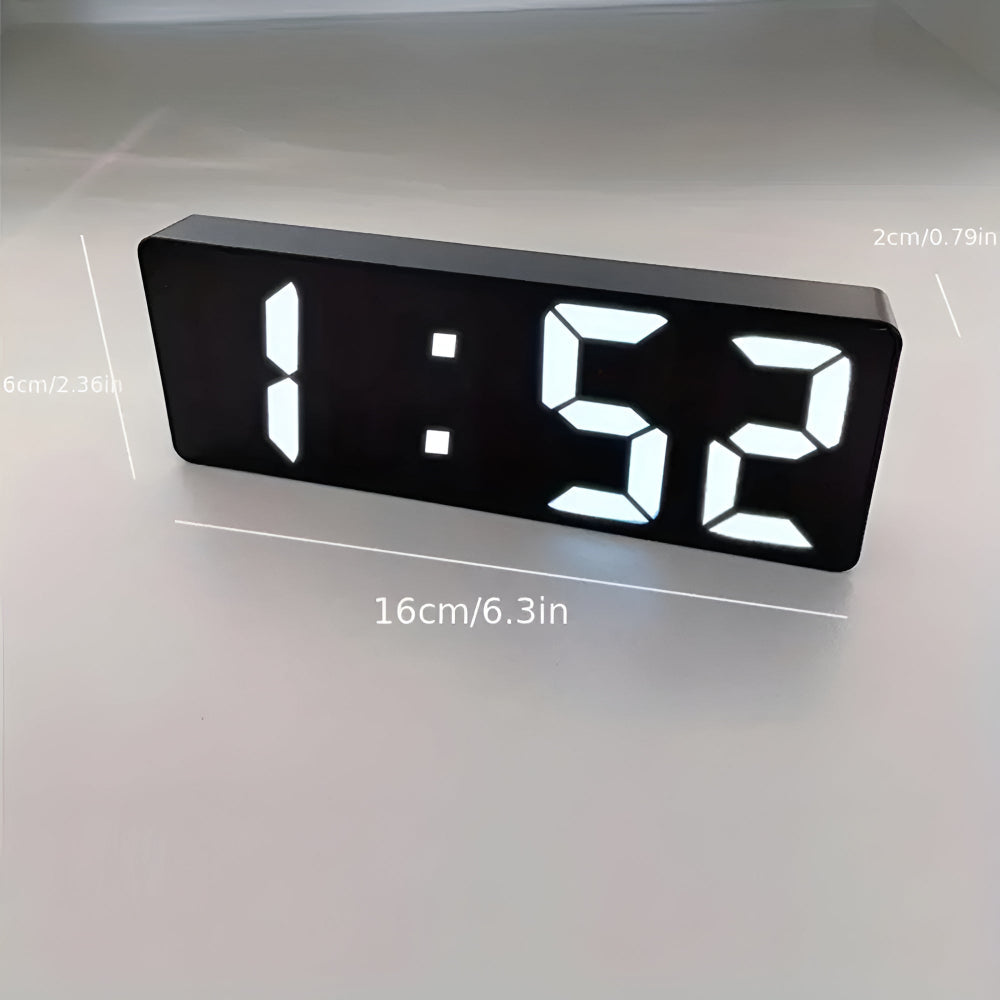 Digital LED Mirror Alarm Clock — product feature detail