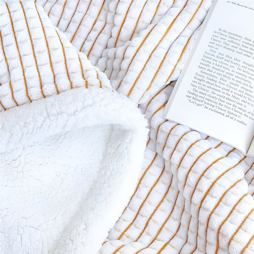 Warm Waffle Sherpa Blanket — product in use