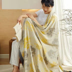 Maple Leaves Bamboo Luxe Cooling Blanket — main product photo