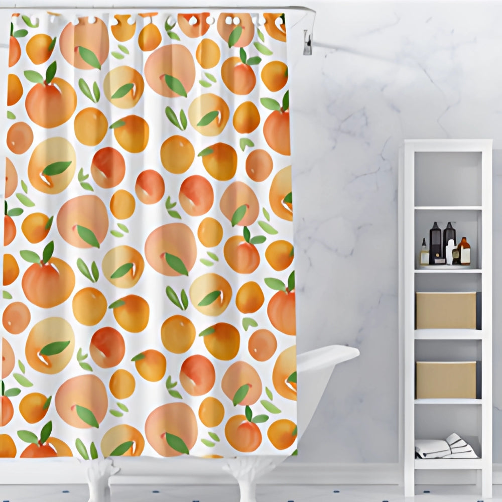 Sunny Oranges Bath Curtain — main product photo