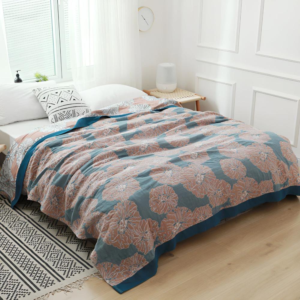 Botanical Bliss Cotton Blanket — main product photo