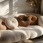 Pumpkin Plush Cushion — product in use