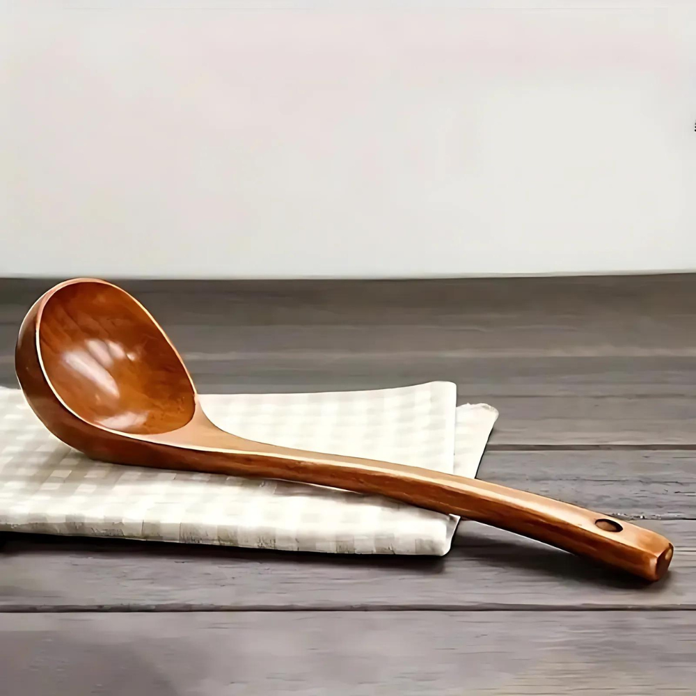 Natural Wooden Soup Spoon — lifestyle shot