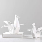 Origami-Inspired Ceramic Bird Statue — product in use