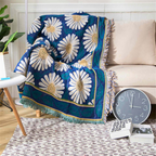 Bohemian Shiragiku Tassel Cotton Knit Blanket — main product photo