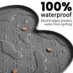 Bone-Shaped Silicone Pet Feeding Mat — product in use