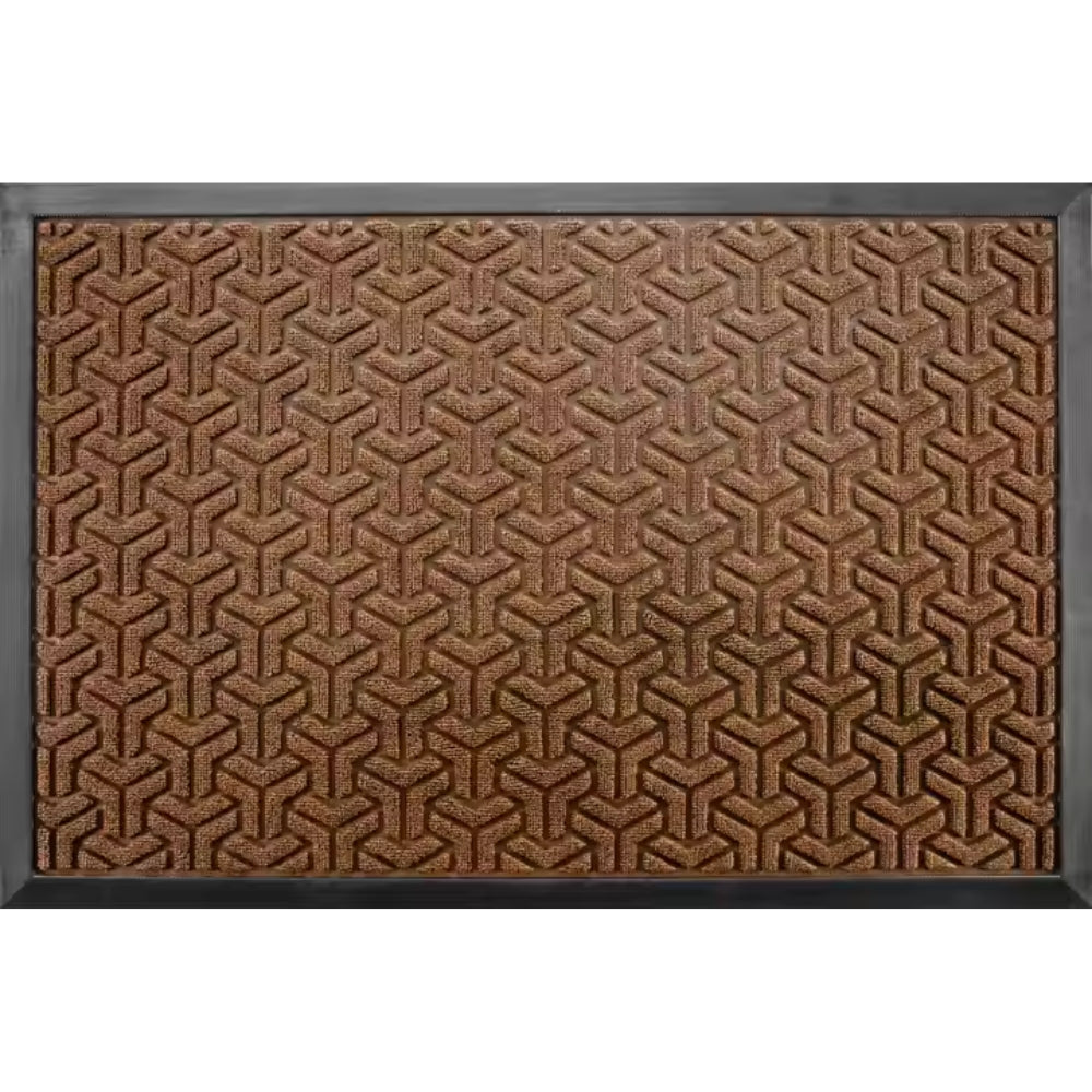 Geometric Entryway Door Mat — size and scale reference