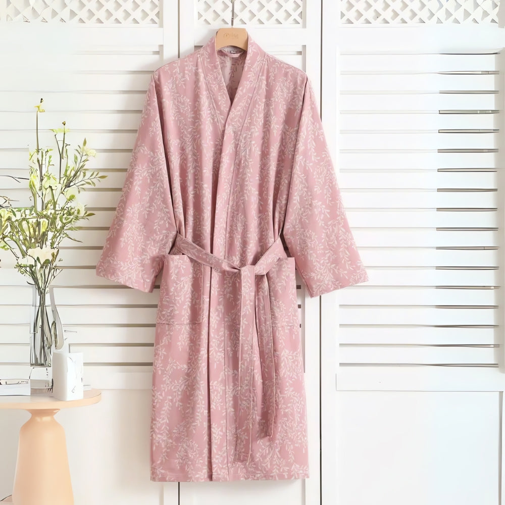 Featherlight Jacquard Cotton Bath Robe — main product photo