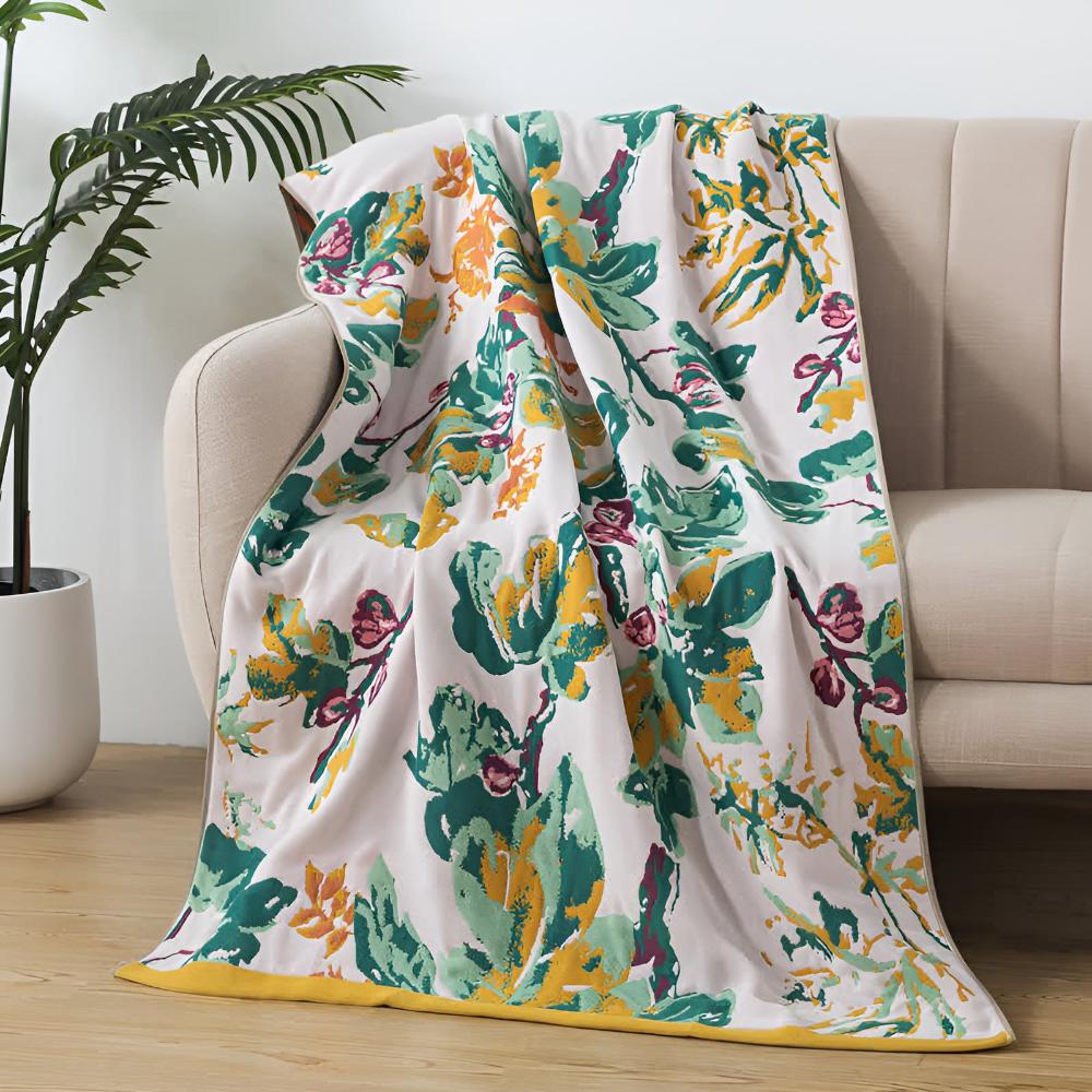 Nature’s Embrace Floral Bath Towel — alternate angle view