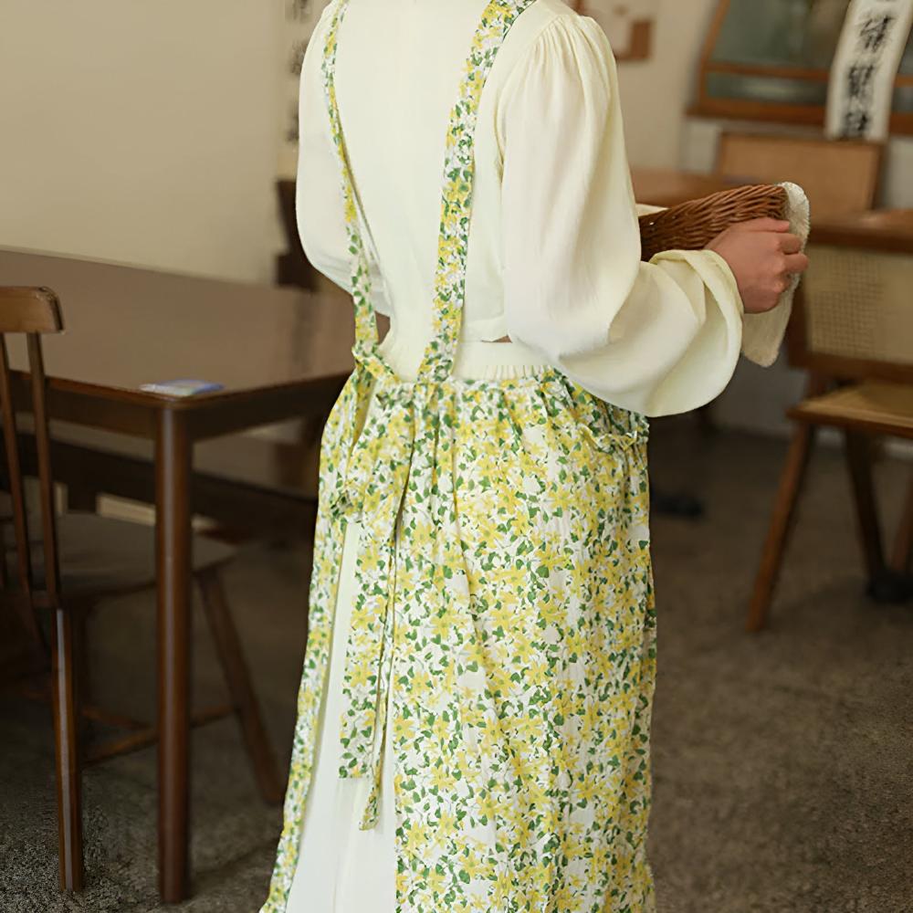 Pastoral Charm Pure Cotton Apron — product detail view