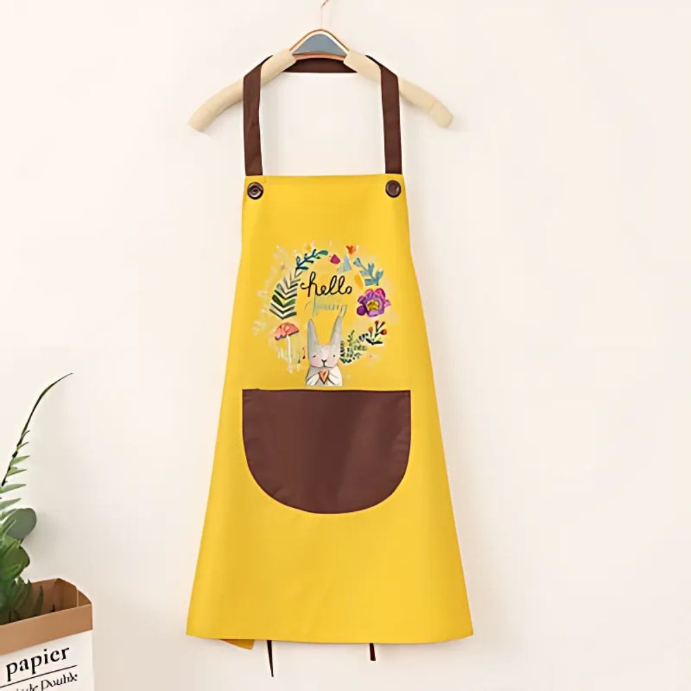 Hello Spring Waterproof Apron — material texture close-up