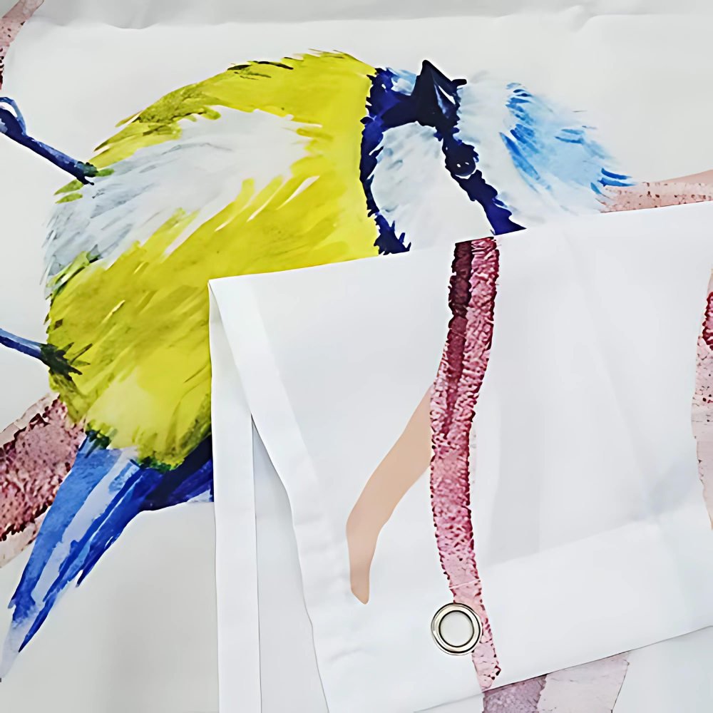 Natural Style Bird & Tree Branches Shower Curtain — product in use