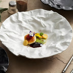 Artisan Wrinkled Paper Ceramic Plate — product detail view