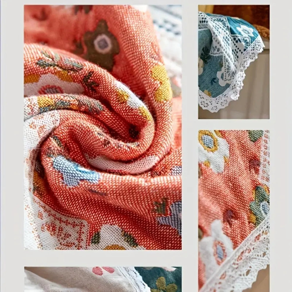 Lacey Botanical Cotton Bath Towel — product close-up