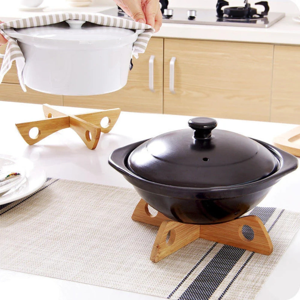 Bamboo Pot Stand & Steam Rack — product detail view