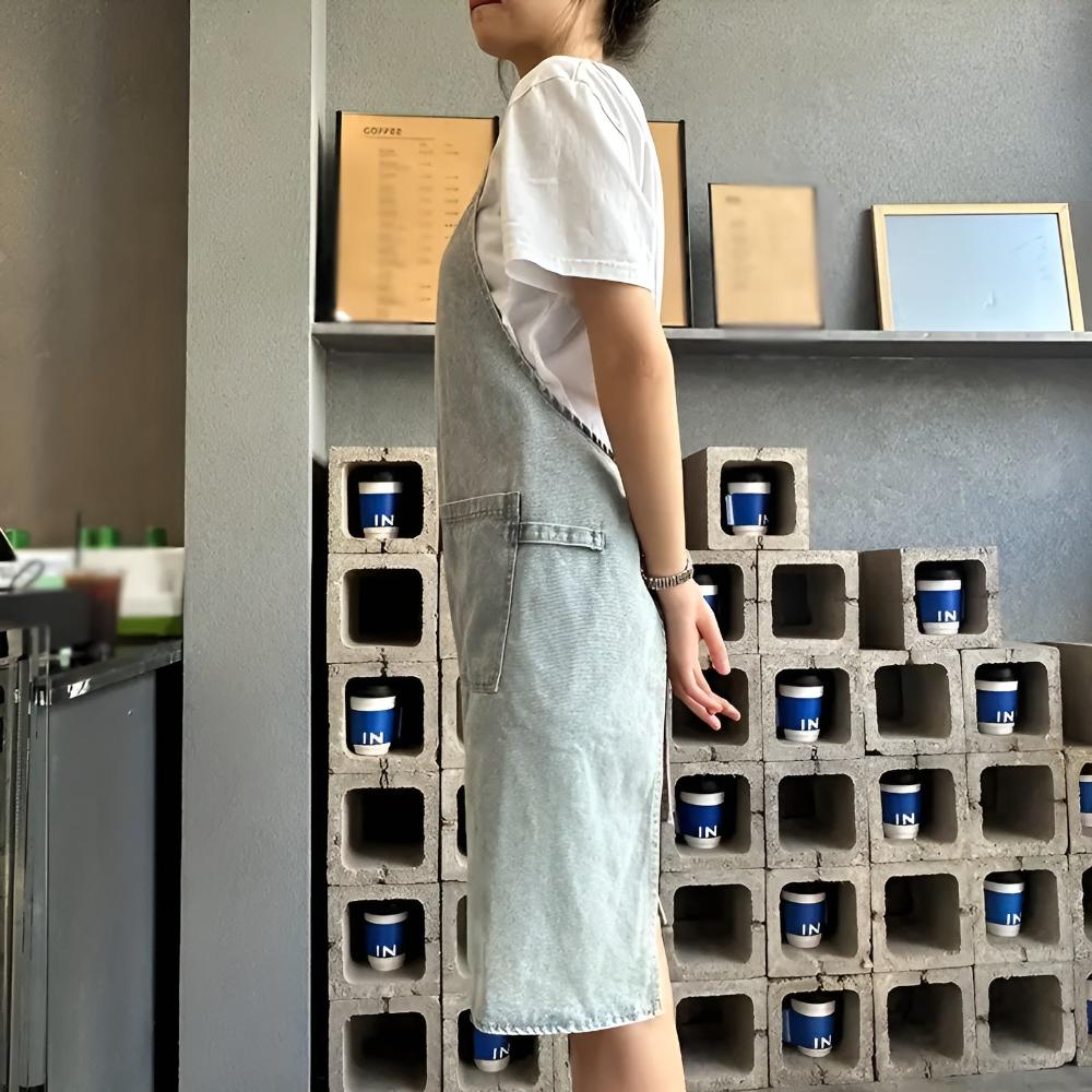 Premium Denim Apron — product in use