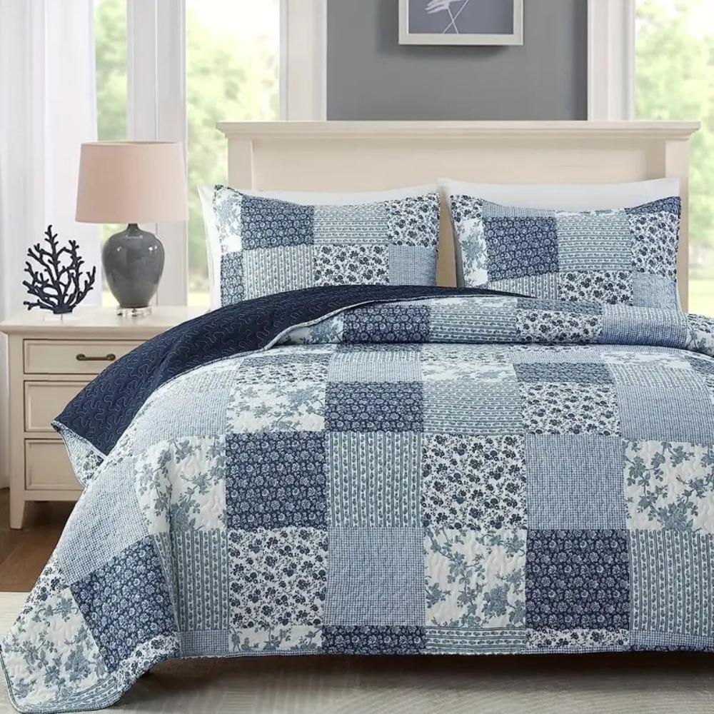 Plaid Patchwork Coverlet — alternate angle view