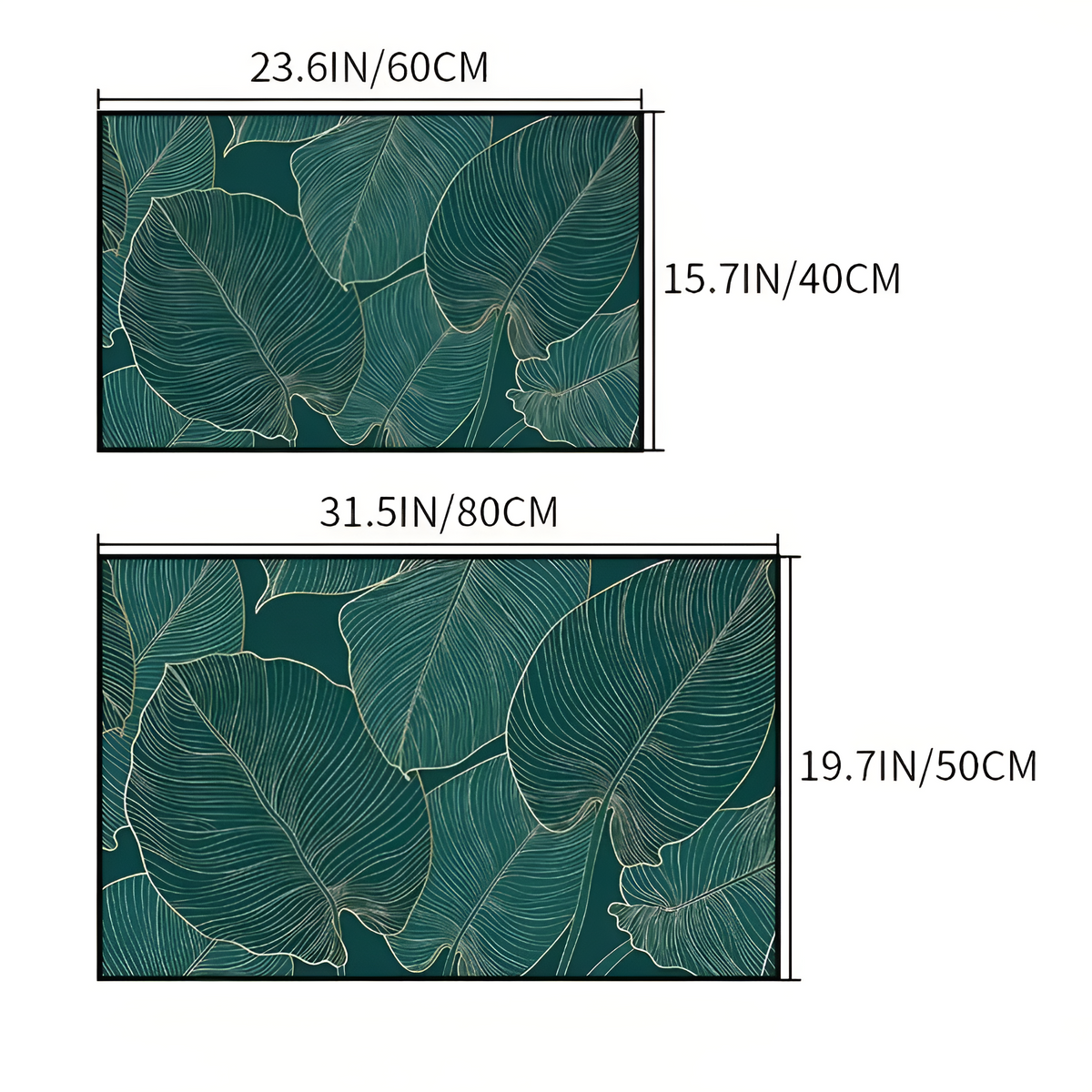 Gold Linear Leaf Door Mat — product in use