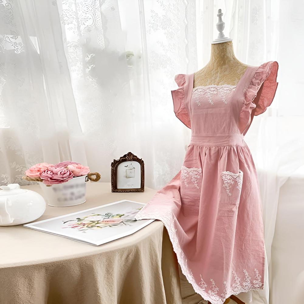 Blush Belle Ruffle Apron — main product photo