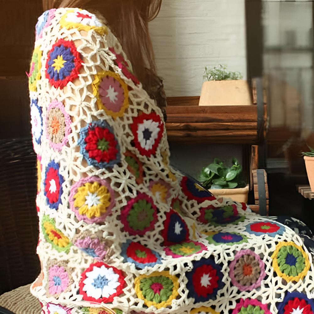 Blooming Crochet Flower Blanket — main product photo