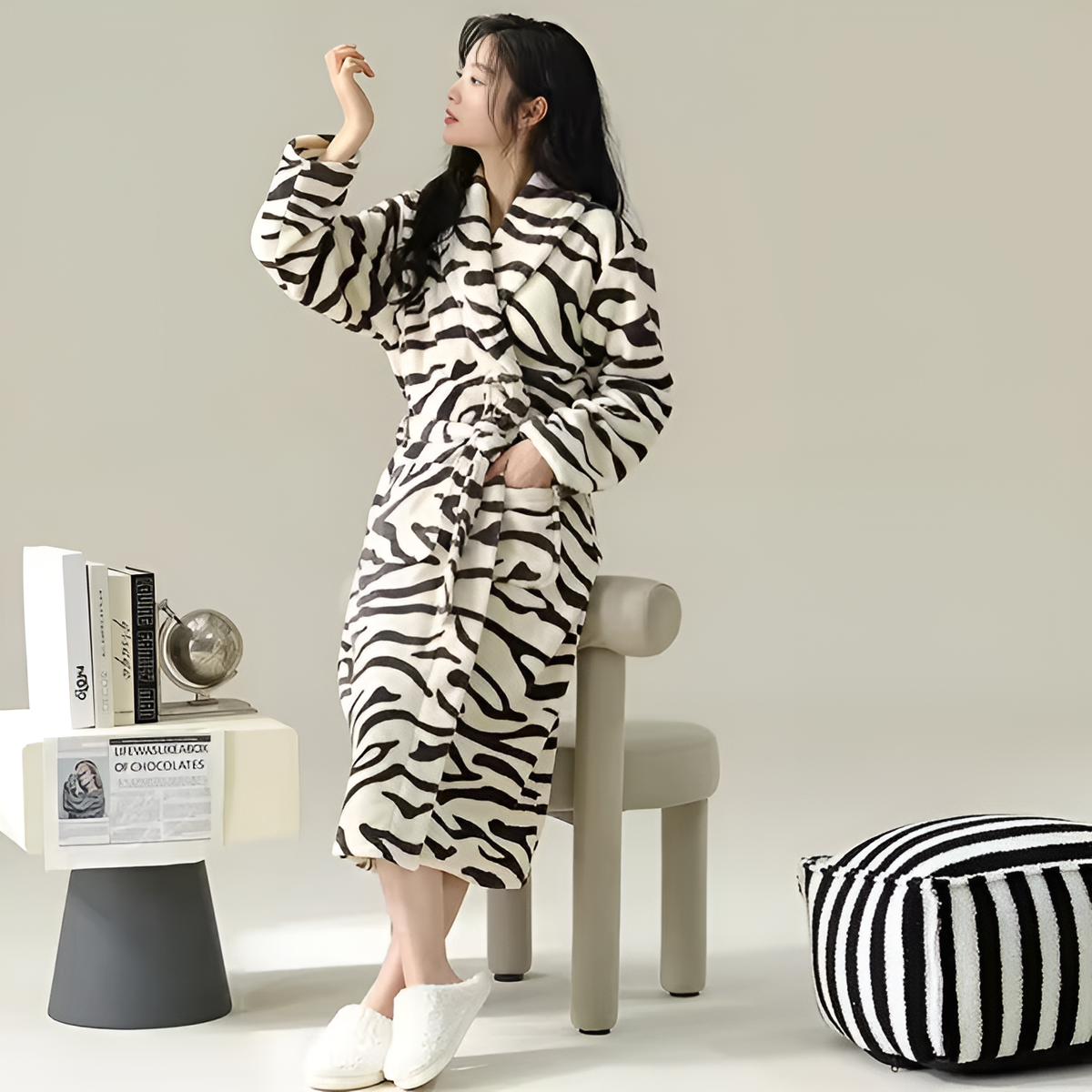 Fleece Haven Bathrobe — alternate angle view