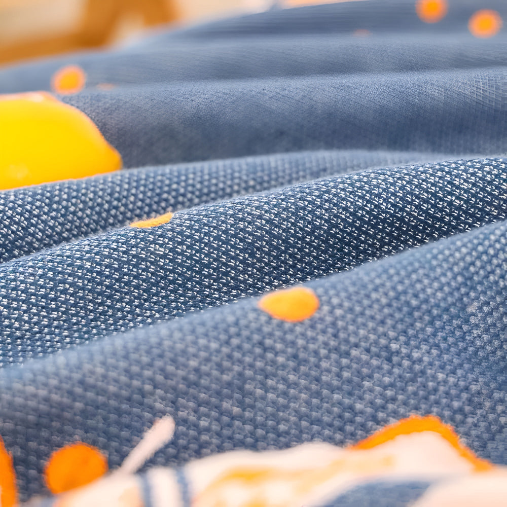 Serene Lily Floral Cotton Blanket — product in use