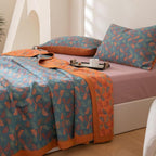 Ginkgo Leaf Print Reversible Blanket — alternate angle view