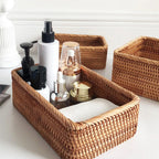 Artisan Rectangular Rattan Storage Basket — main product photo