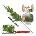 Artificial Pine Branches with Red Berries — product in use