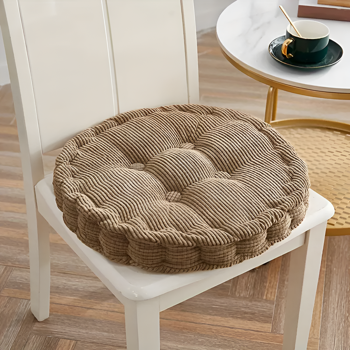 Stackable Corduroy Chair Cushions — lifestyle shot