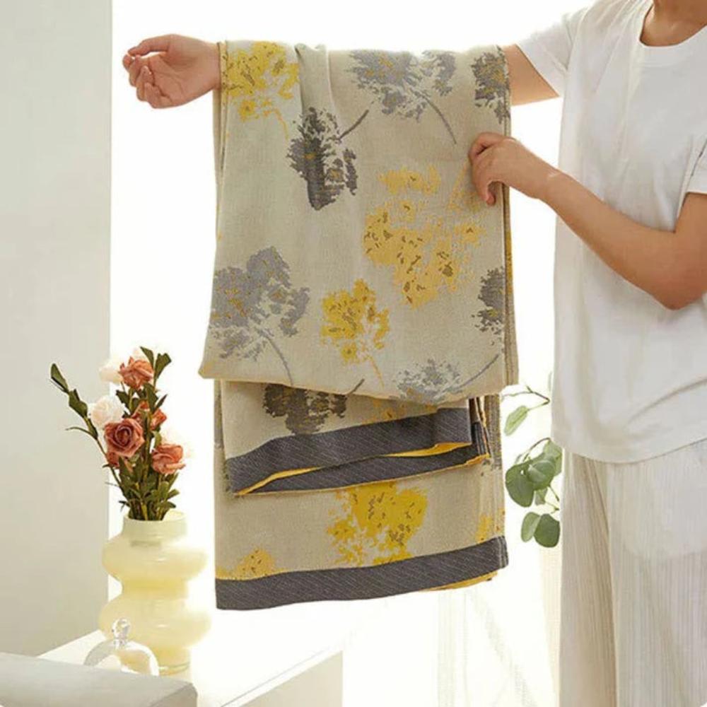 Maple Leaves Bamboo Luxe Cooling Blanket — product detail view