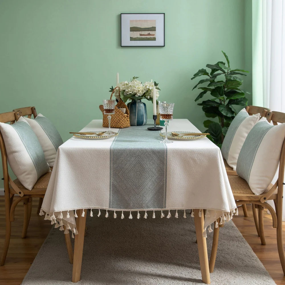 Glisstra Geometric Tassel Tablecloth — main product photo