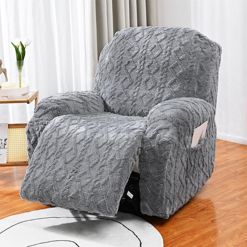 Jacquard Stretch Recliner Sofa Cover — product detail view
